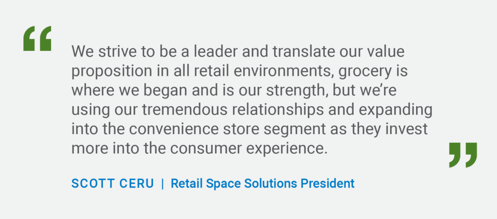 Pull quote from Retail Space Solutions President Scott Ceru 
