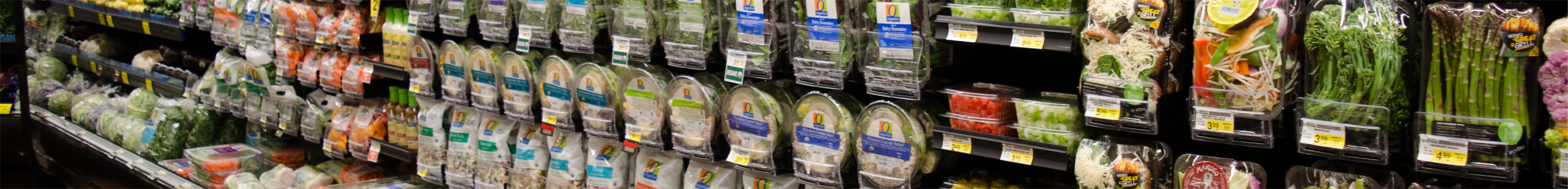 bagged salad display
