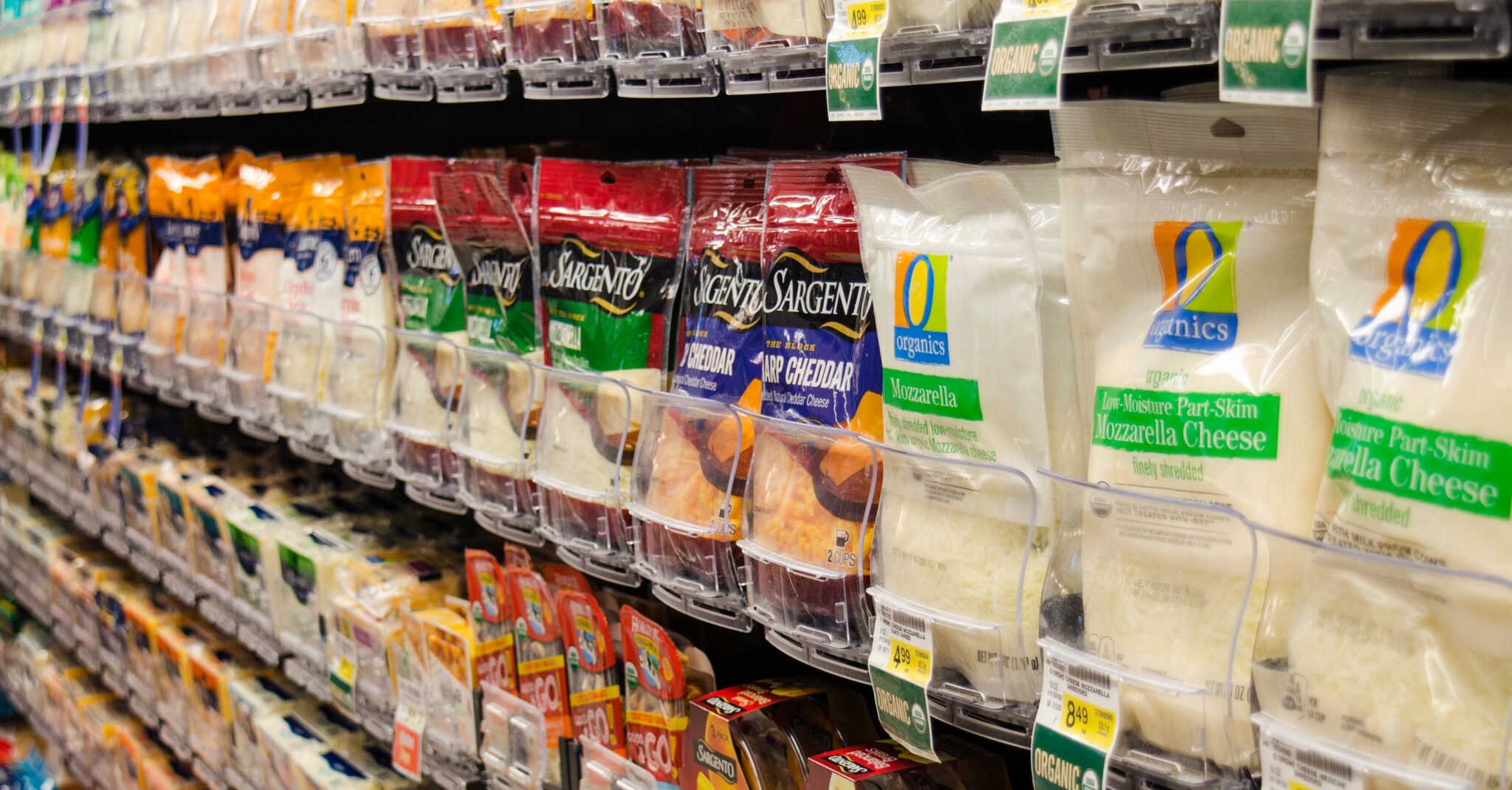 cheese in pusher trays